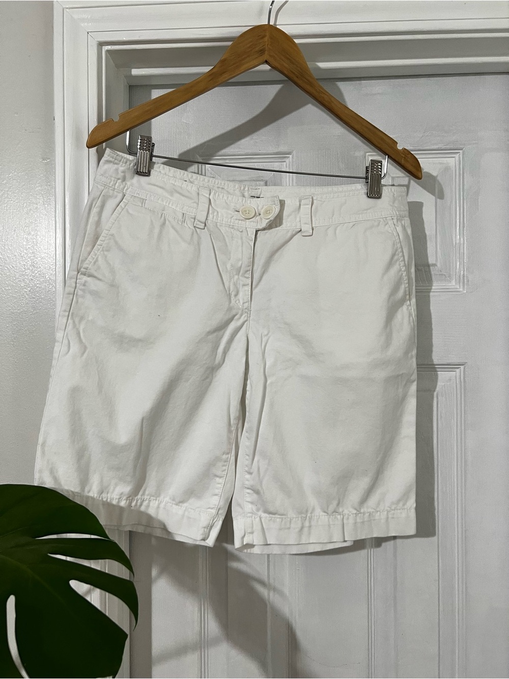 LOFT Off-White Bermuda Shorts